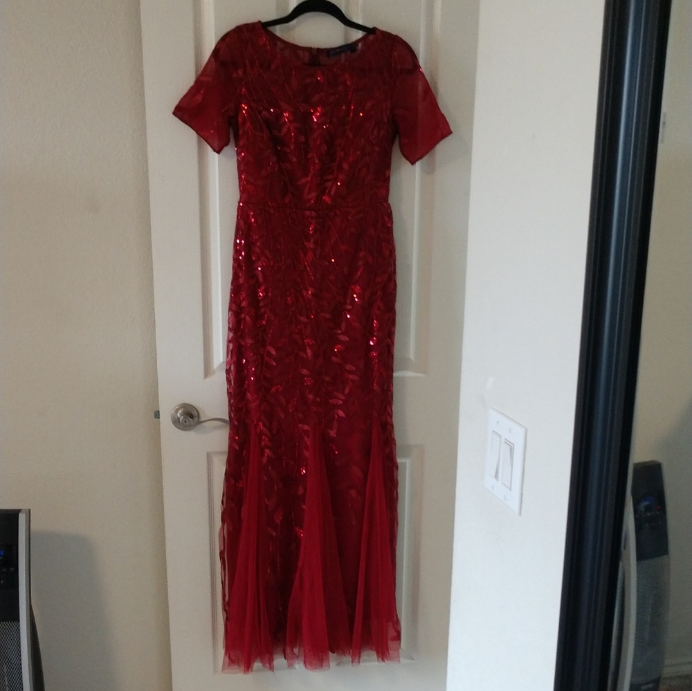 Red Burgundy Lace Dress from Ever Pretty Size 6